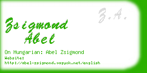 zsigmond abel business card